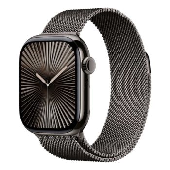 Умные часы Apple Watch Series 10 42 мм, Titanium Case GPS+Cellular, Milanese Loop, Slate (серый/темный)